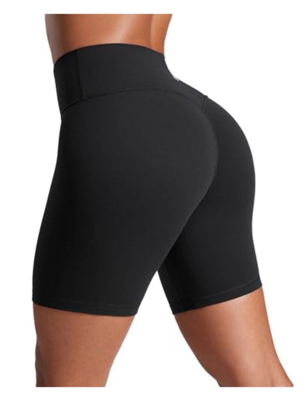 High Rise Biker Shorts 6" No Front Seam Seamless Butt Scrunch Yoga